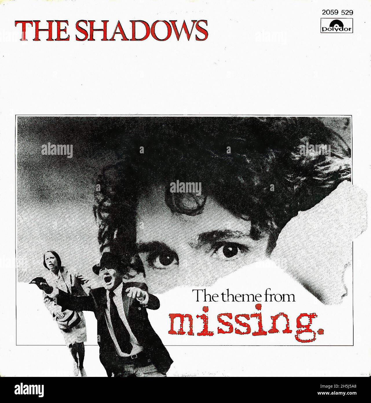 Copertina singola vintage - Missing - Vermisst - Theme from Missing - The Shadows - D - 1982 02 Foto Stock