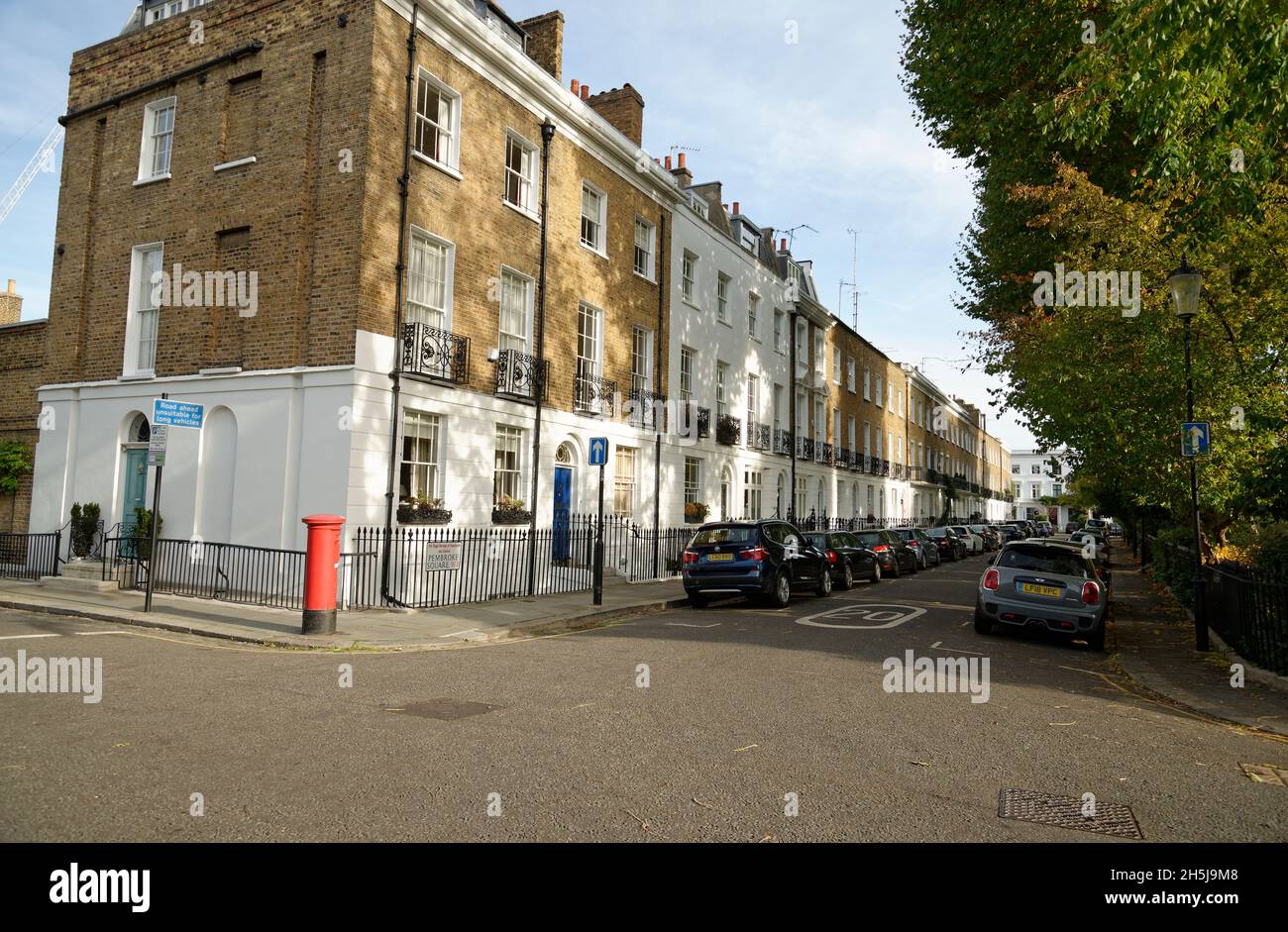 Residenze a Kensington, Londra Occidentale, Inghilterra, Regno Unito Foto Stock
