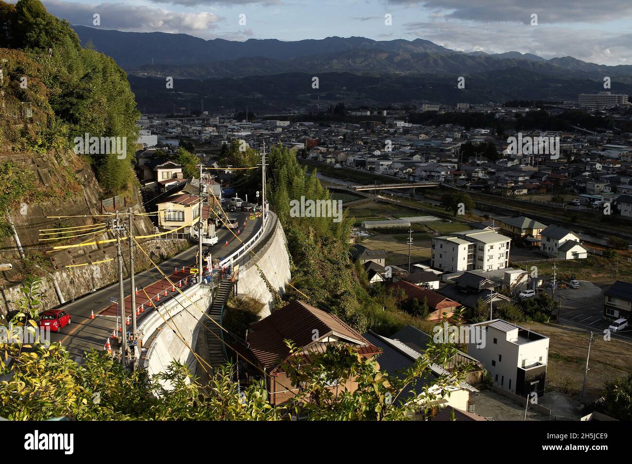 iida, nagano, giappone 2021-30-10 , vista casuale della città di Iida in Nagano Giappone. Foto Stock