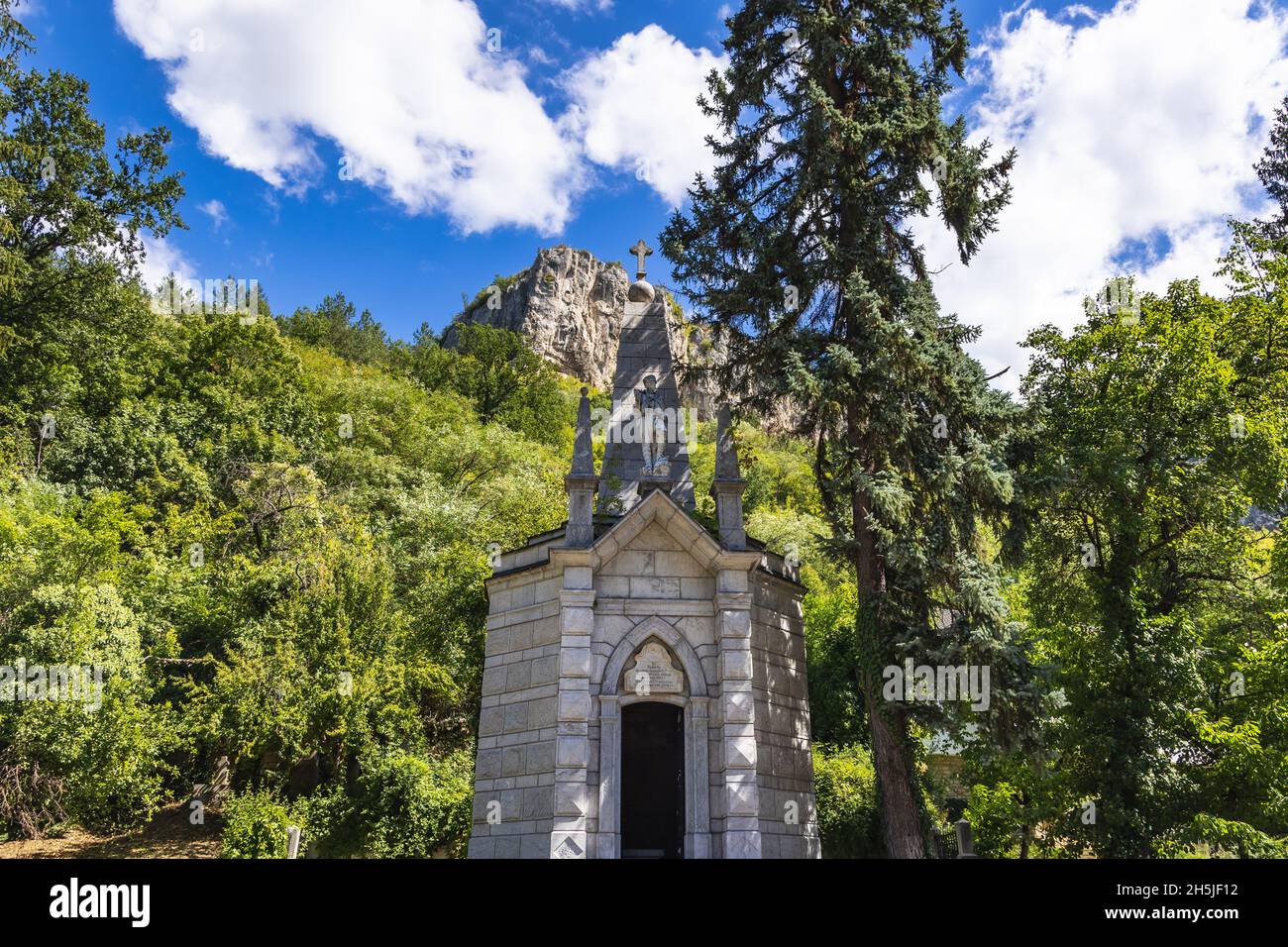 Aprile 1876 commemorazione del monastero di Dryanovo Monastero ortodosso bulgaro dedicato all'Arcangelo Michele situato nel Parco Naturale di Bulgarka, Bul Foto Stock