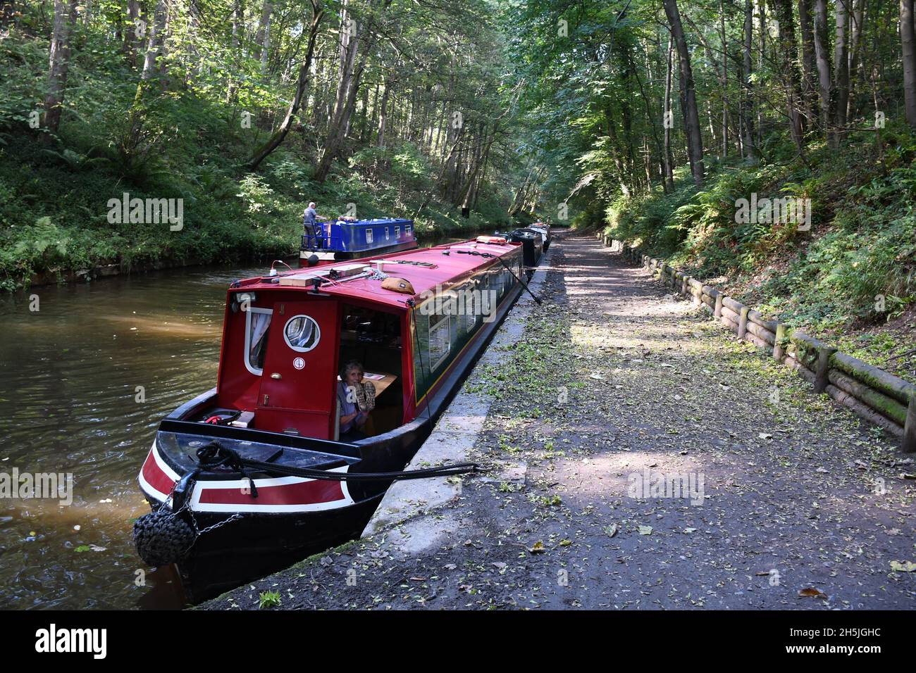 Vacanza in barca sul canale Shropshire Union. Foto Stock