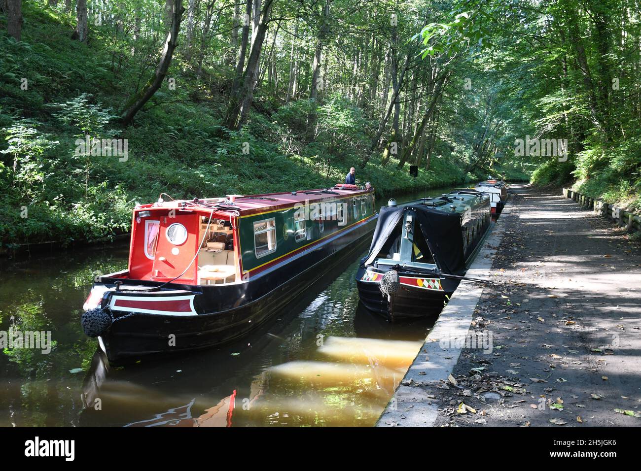 Vacanza in barca sul canale Shropshire Union. Foto Stock