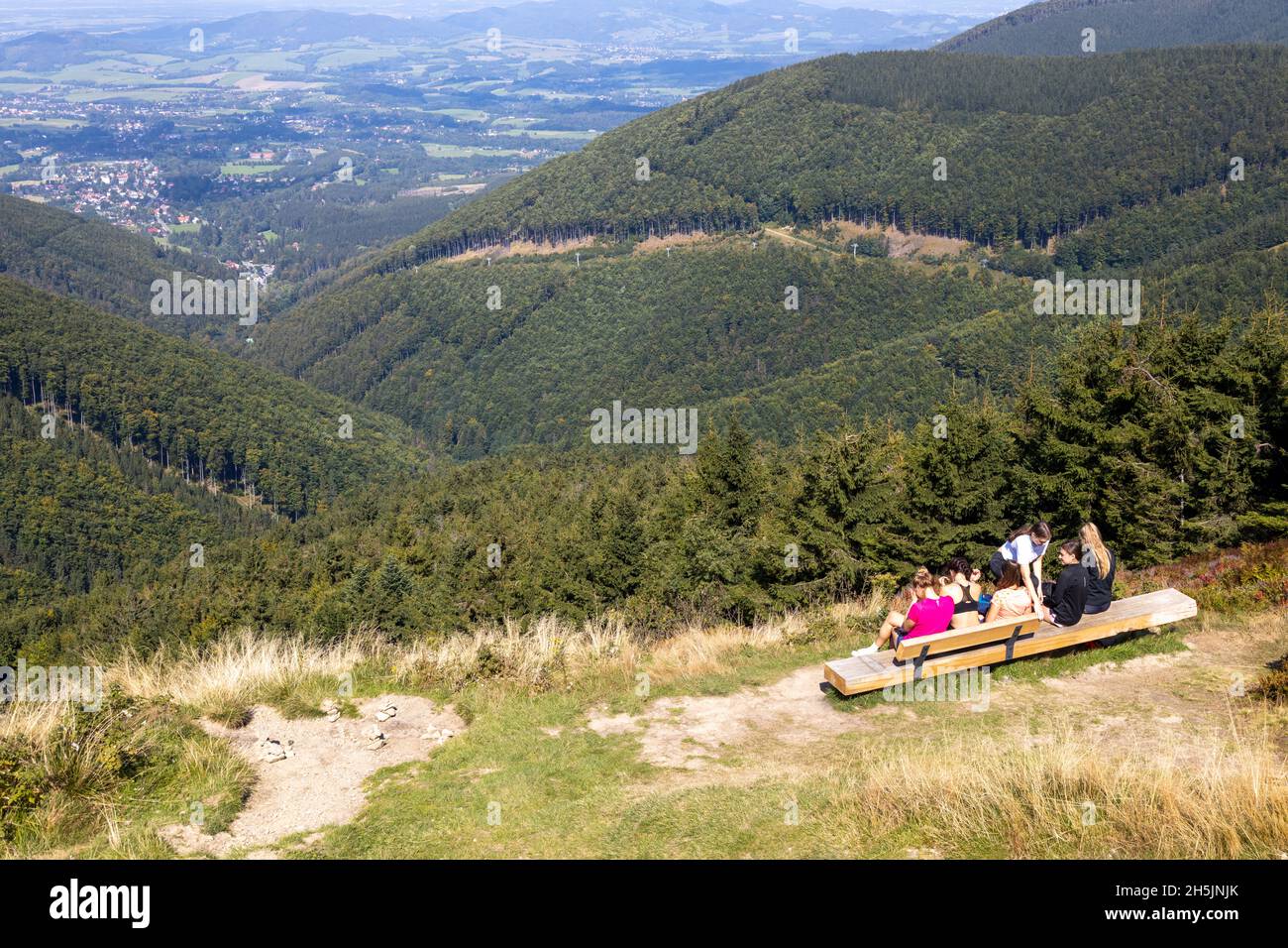 Horske stredisko Pustevny, Radhost, Beskydy, Ceska republika / località di montagna Pustevny, Beskydy, Moravia, repubblica Ceca Foto Stock