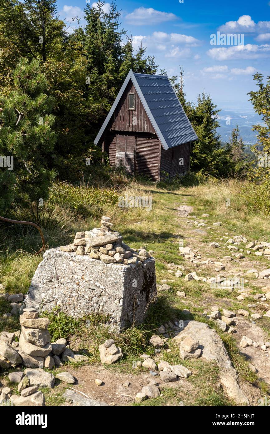 Horske stredisko Pustevny, Radhost, Beskydy, Ceska republika / località di montagna Pustevny, Beskydy, Moravia, repubblica Ceca Foto Stock