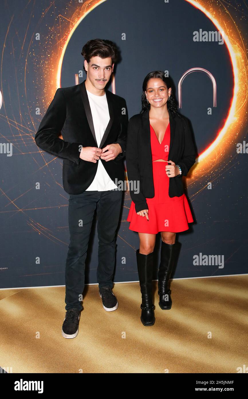 10 novembre 2021: TAL HYMANS (R) partecipazione alla Sydney Premiere of 'Dune' all'evento Cinemas George Street il 10 novembre 2021 a Sydney, NSW Australia (Credit Image: © Christopher Khoury/Australian Press Agency via ZUMA Wire) Foto Stock
