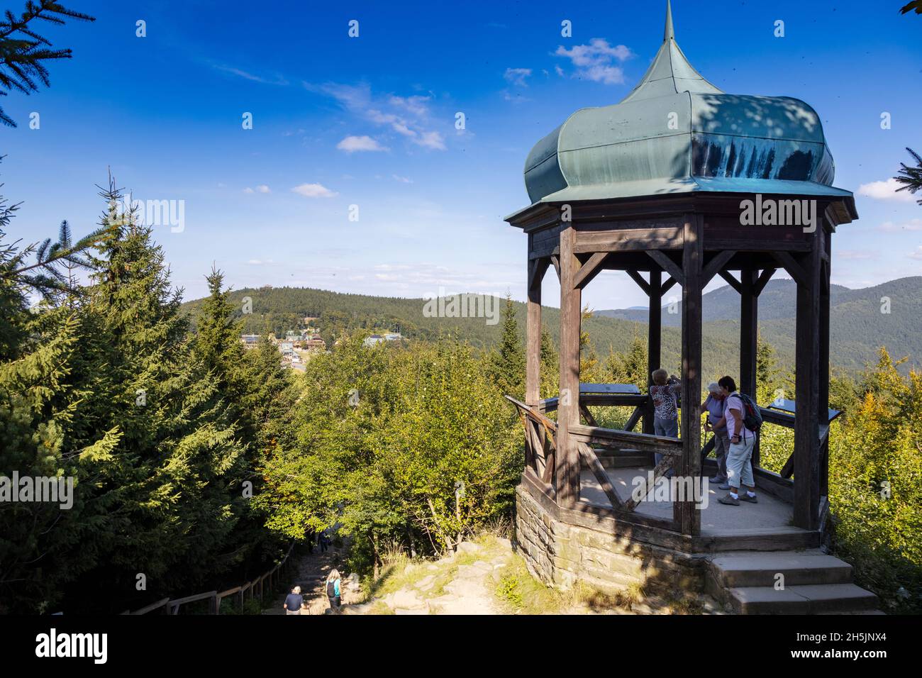 Horske stredisko Pustevny, Radhost, Beskydy, Ceska republika / località di montagna Pustevny, Beskydy, Moravia, repubblica Ceca Foto Stock