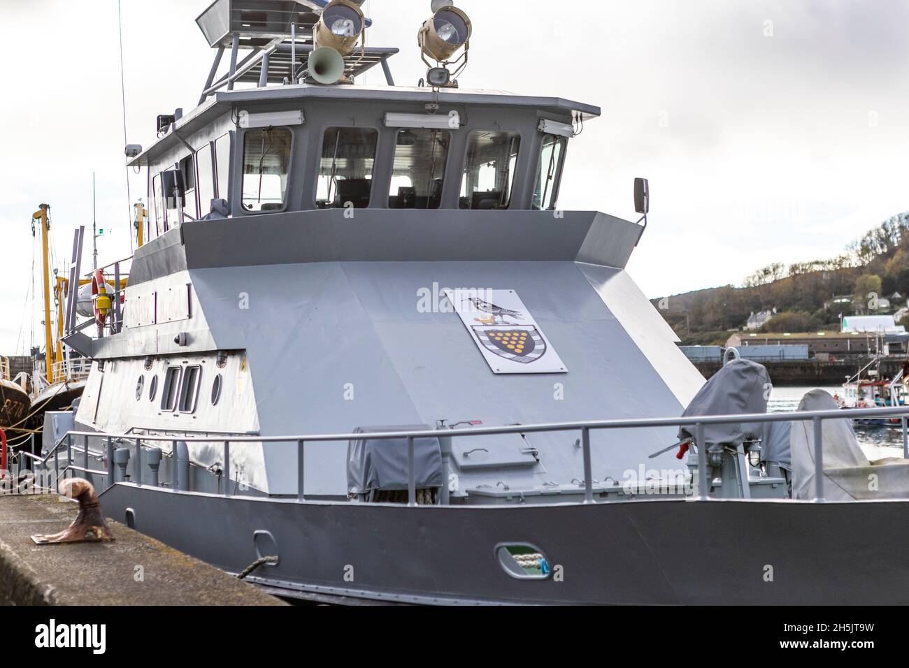 IFCA pesca pattuglia nave a fianco a Newlyn Harbour, Cornovaglia. REGNO UNITO. Tensioni nel settore della pesca UE/Regno Unito. Foto Stock
