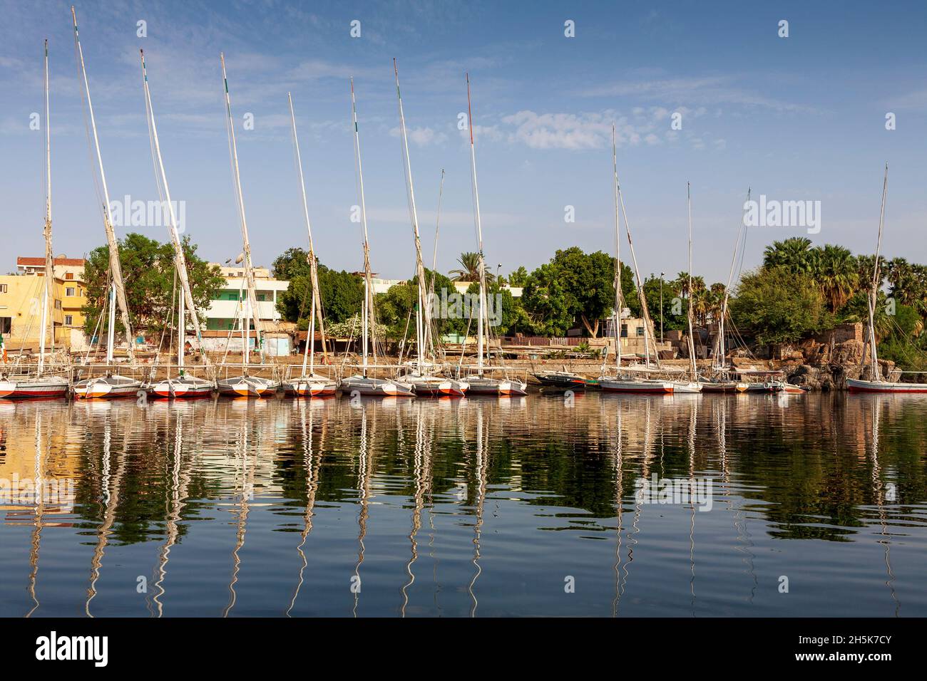 Felucca è sul Nilo in Egitto Foto Stock