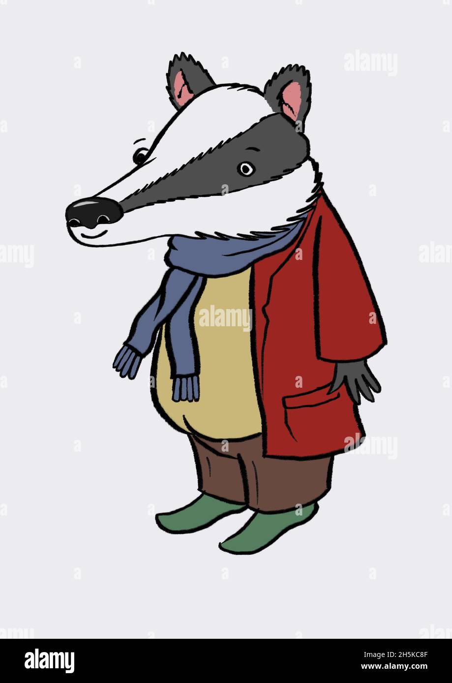 carino tasso piccolo in una sciarpa Foto Stock
