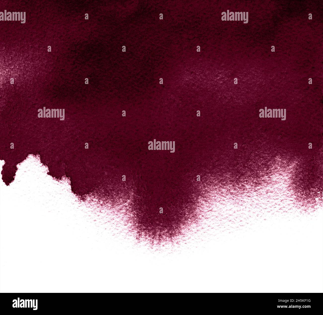 Sfondo rosso vino. Bella macchia acquerello per sfondi. Acquerello dipinto a mano su carta. Foto Stock
