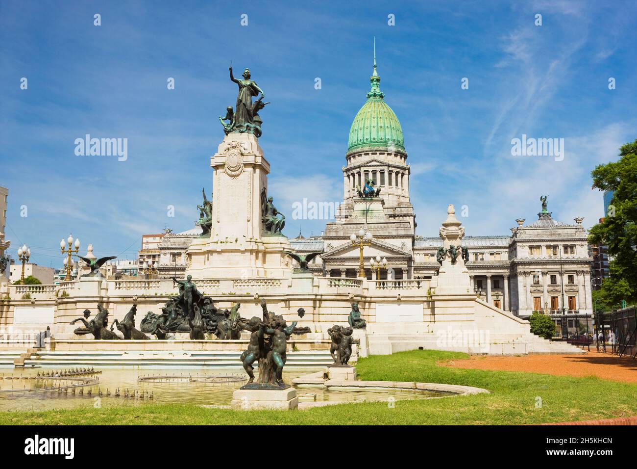 Palazzo del Congresso Nazionale Argentino a Buenos Aires; Buenos Aires, Argentina Foto Stock