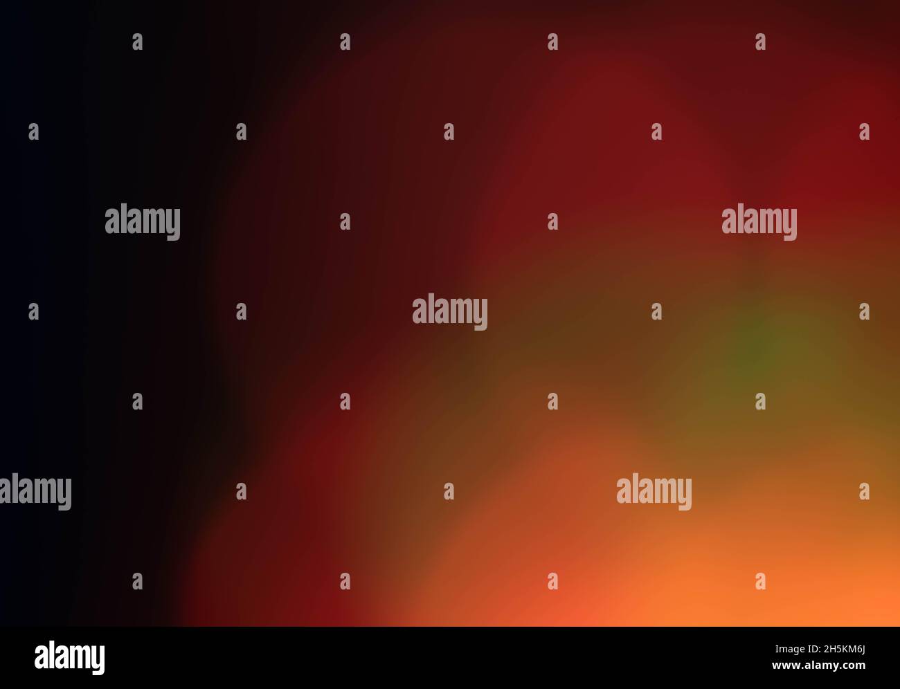 Luce arancione, rossa e verde nell'angolo in basso a destra, che diventa nera nell'angolo in alto a sinistra Foto Stock