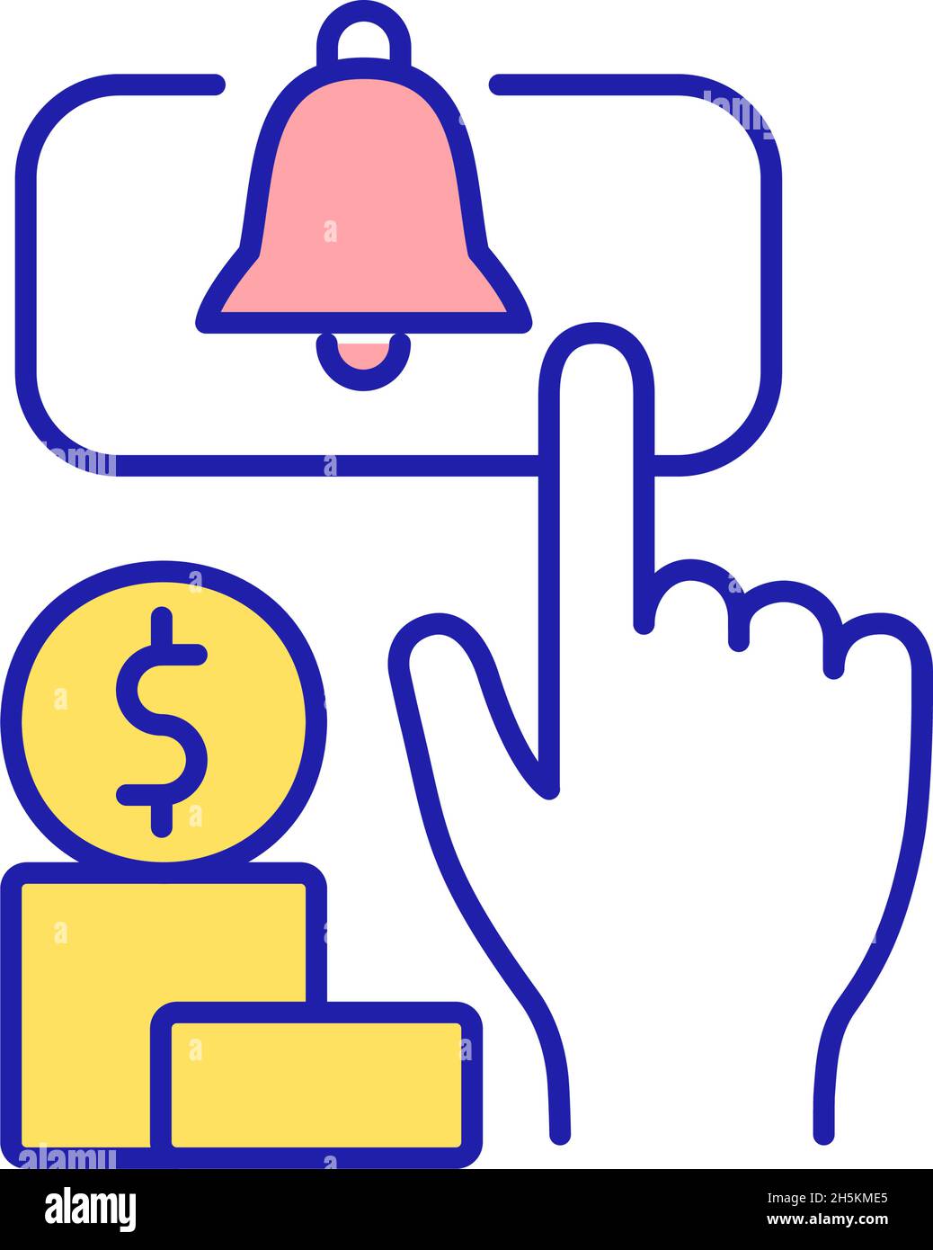 Icona a colori RGB per il flusso di entrate online Illustrazione Vettoriale