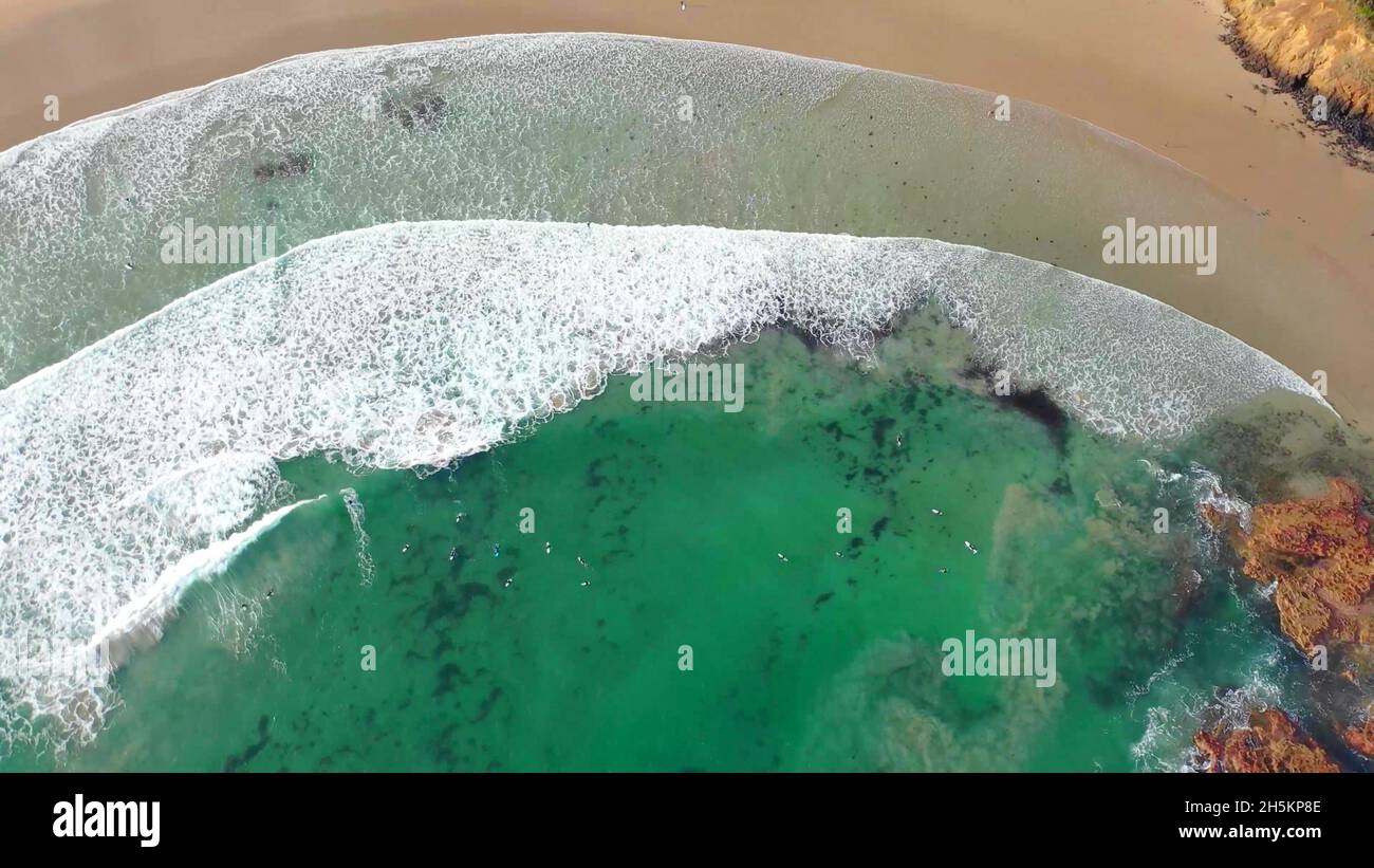 Vista aerea di una spiaggia in Australia Foto Stock