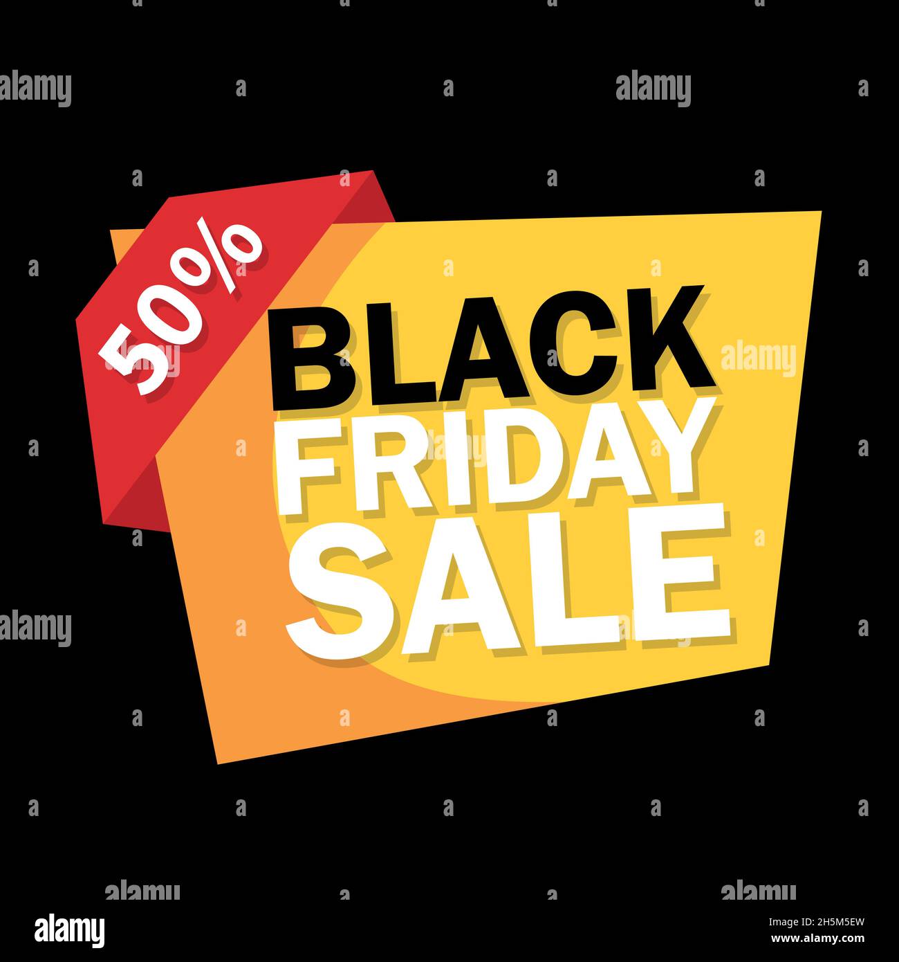 Black Friday sale Flyer Design dalle forme geometriche Illustrazione Vettoriale