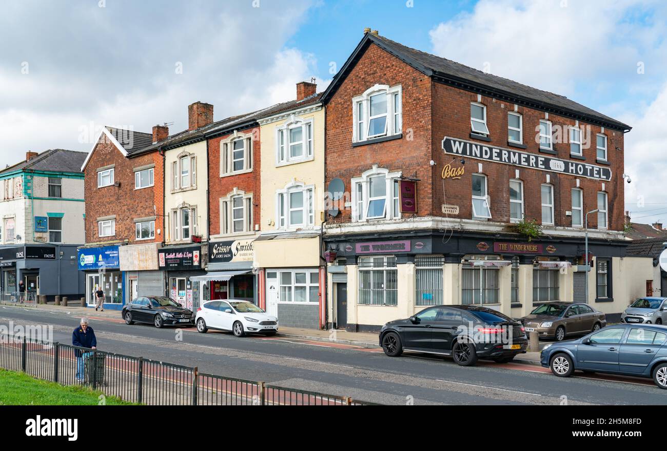 Il Windermere Hotel, un Pub costruito nel 1866 su Breck Road, Liverpool 5. Immagine scattata nel settembre 2021. Foto Stock