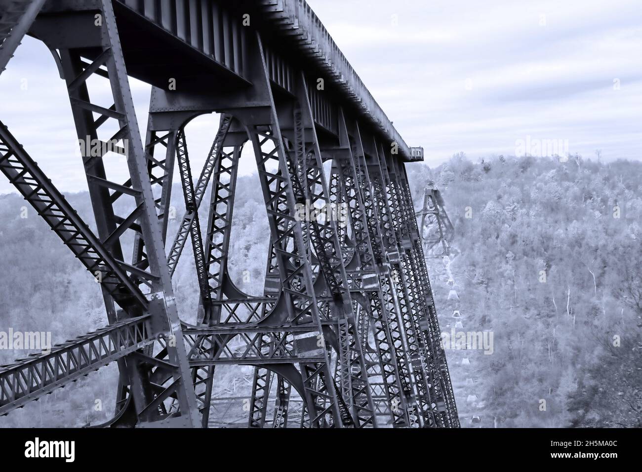 Ponte sopraelevato Kinzua in Pennsylvania. Foto Stock