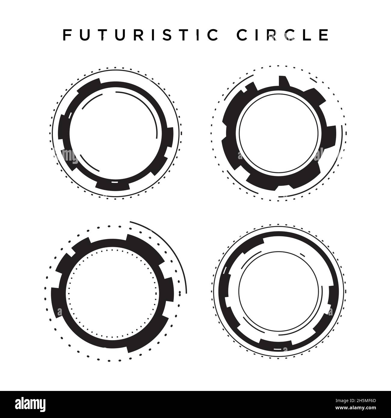 Tecnologia digitale Circle Element Illustrazione Vettoriale