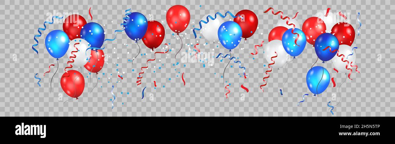 Palloncini natalizi set Illustrazione Vettoriale