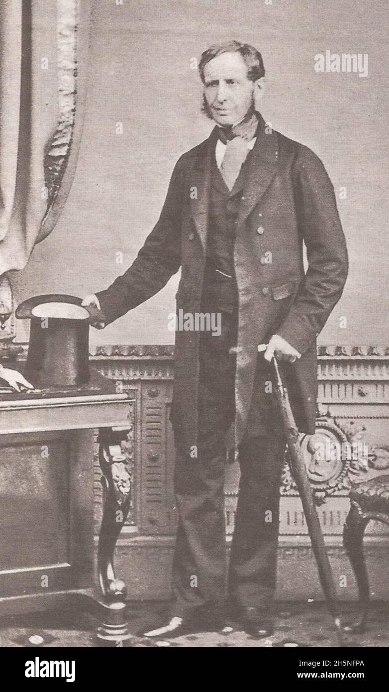 Fotografia del Vice-Ammiraglio Robert Fitzroy (1805-1865) Foto Stock