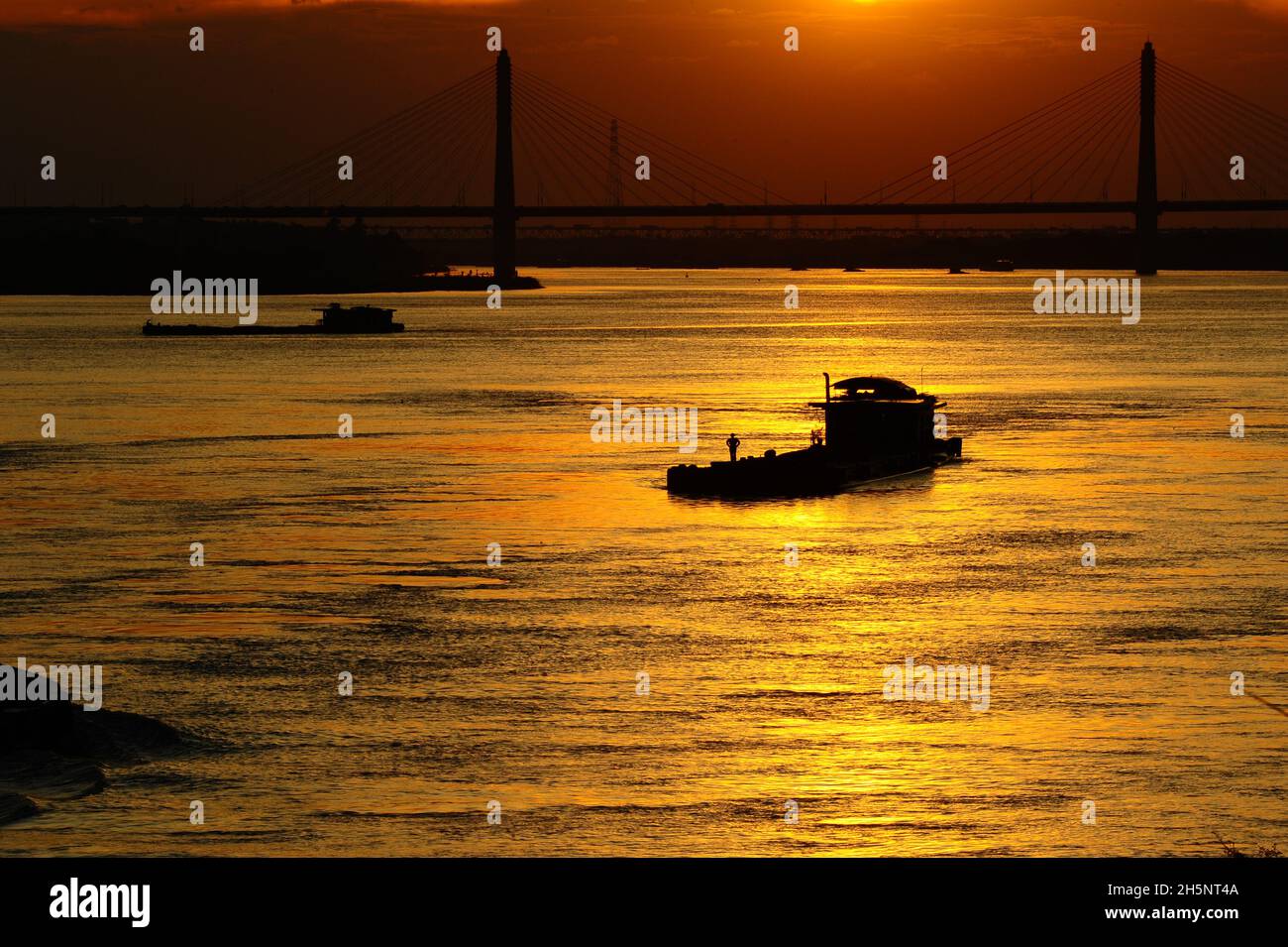 Vita sul fiume Rosso Foto Stock