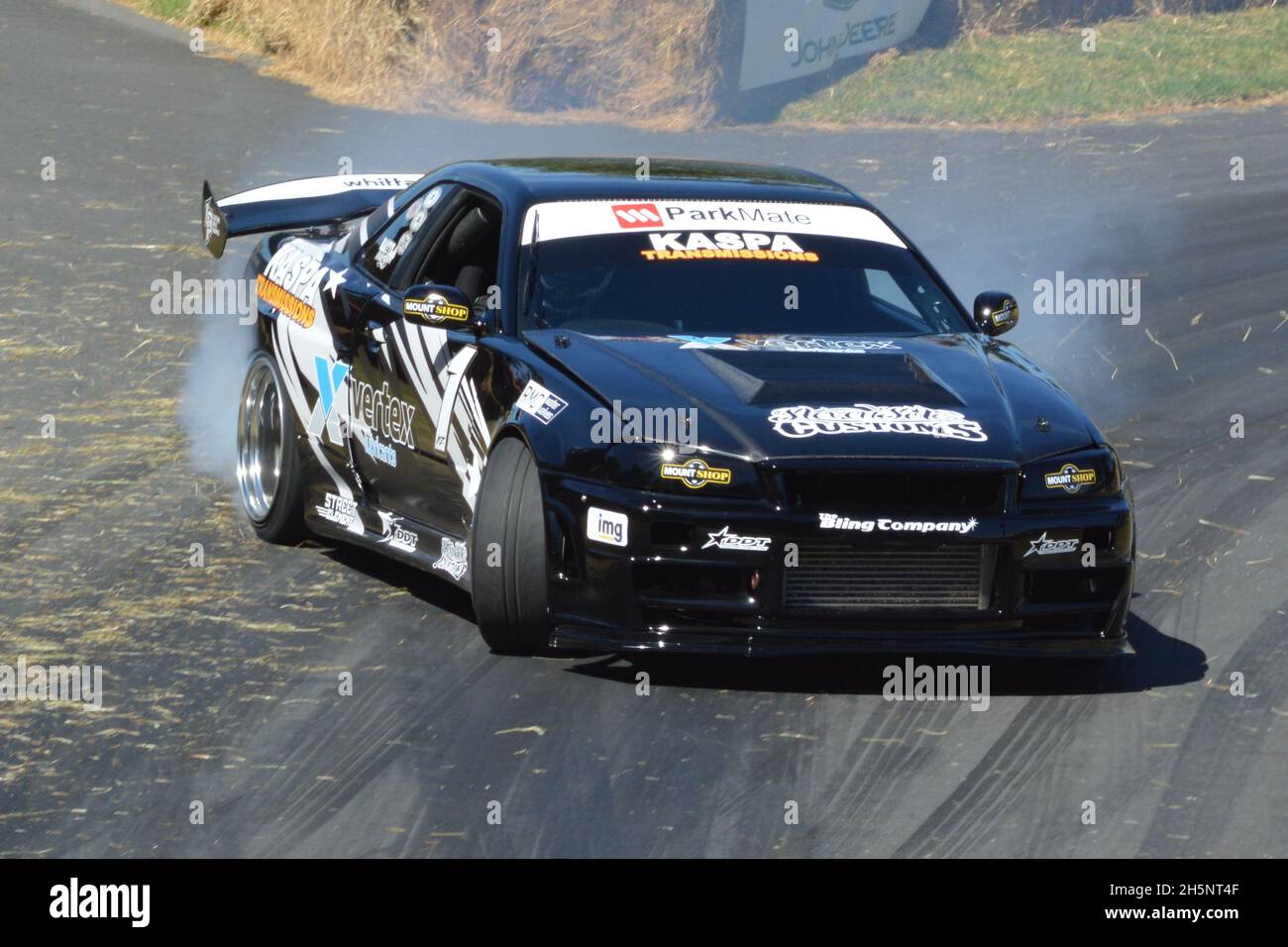 Nissan Skyline Drifter al Leadfoot Festival HillClimb Hahei NZ, 5 febbraio 2017 Foto Stock