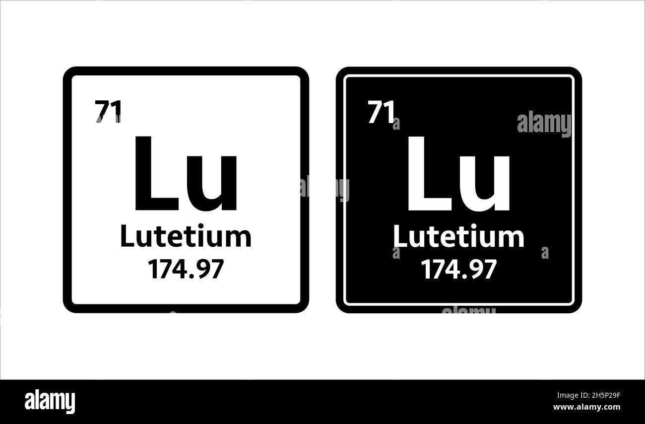 Simbolo lutezio. Elemento chimico della tabella periodica