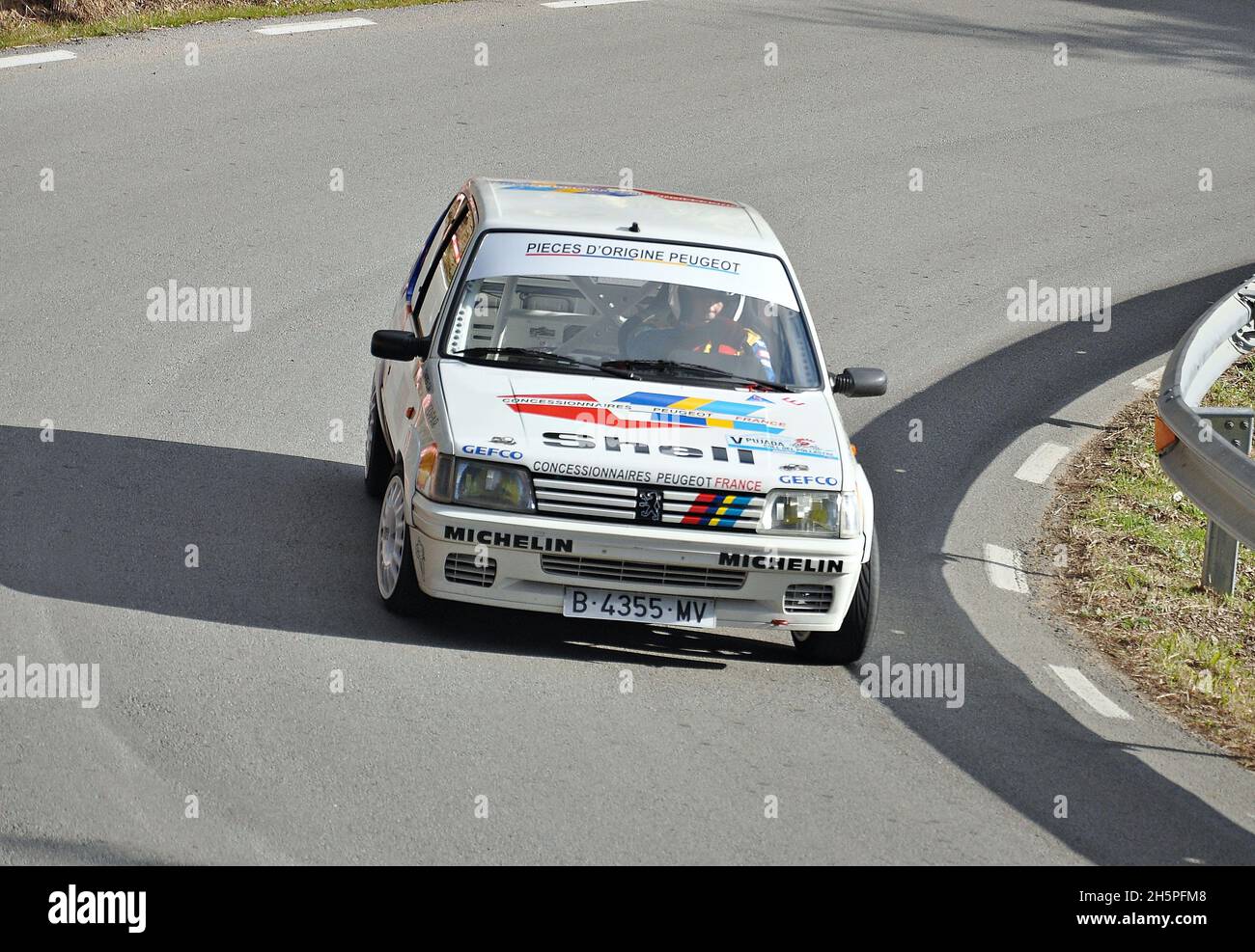 Antonio Cruces Cortes-Peugeot 205 Rallye nel Subiba al Coll del Pollarre-2019 del Catalonia Mountain Motor Racing Championship Foto Stock