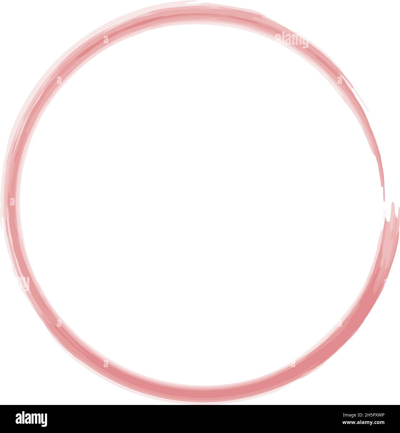 acquerello dipinto cerchio rosso su sfondo bianco, vettoriale Illustrazione Vettoriale