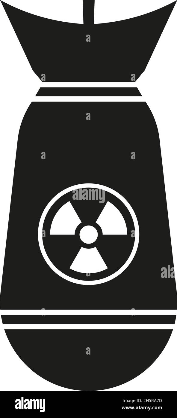 bomba nucleare icona isolare su sfondo bianco, vettore Illustrazione Vettoriale