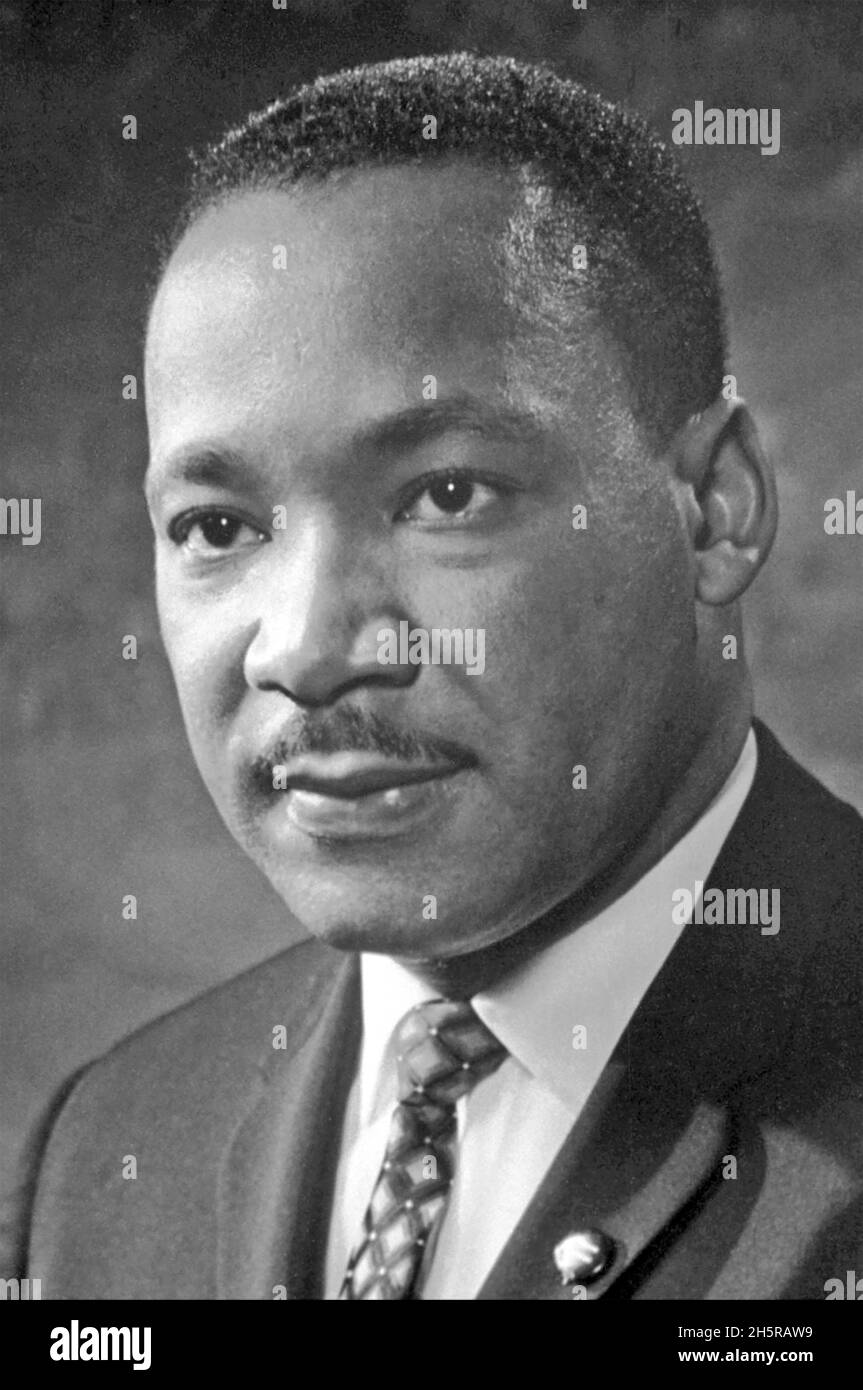 MARTIN LUTHER RE Jr (192901968) Ministro Battista americano e attivista per i diritti civili nel 1964 Foto Stock