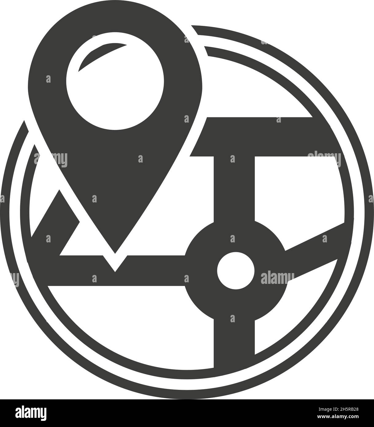 simbolo mappa vettore icona su sfondo bianco, vettore Illustrazione Vettoriale