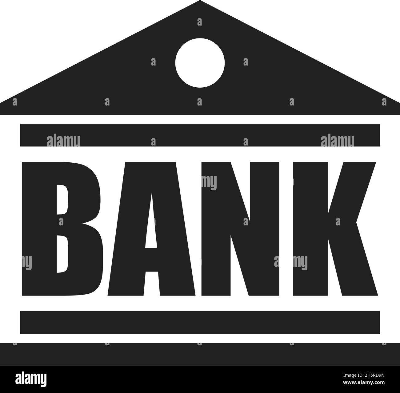 Bank icona, grande design per qualsiasi scopo. Simbolo vettore isolato. Illustrazione Vettoriale