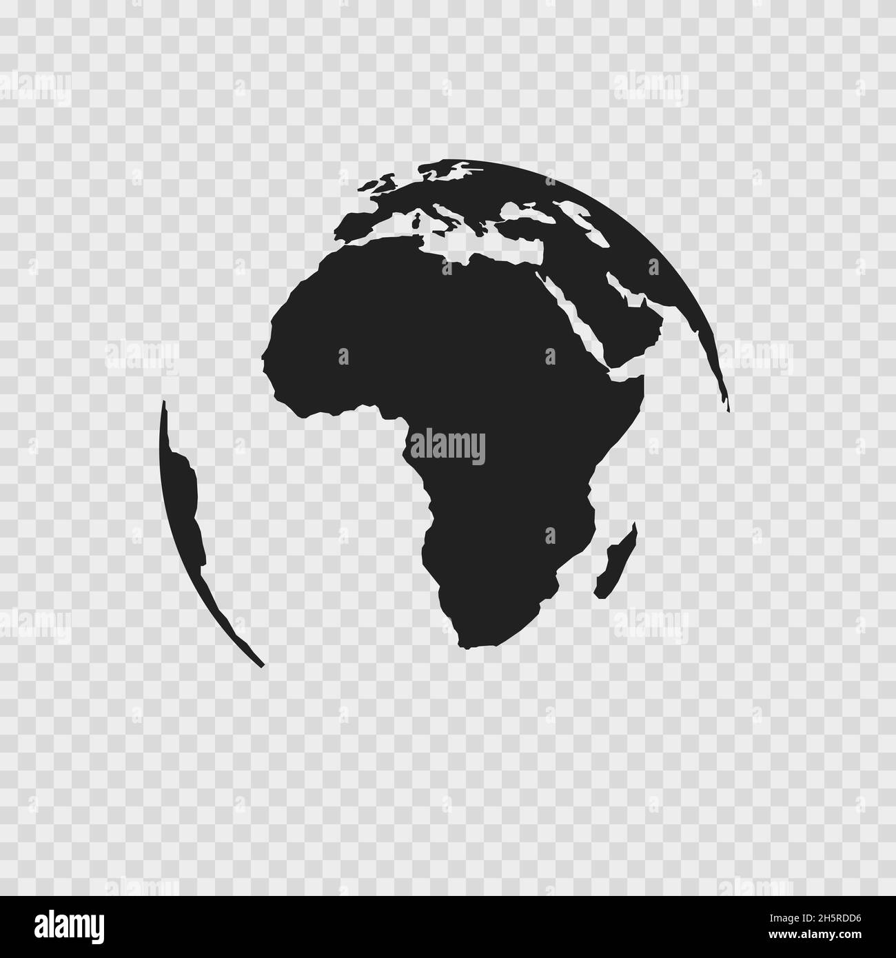 Icona di terra in stile realistico su sfondo trasparente. Semplice illustrazione degli elementi vettoriali. Illustrazione Vettoriale