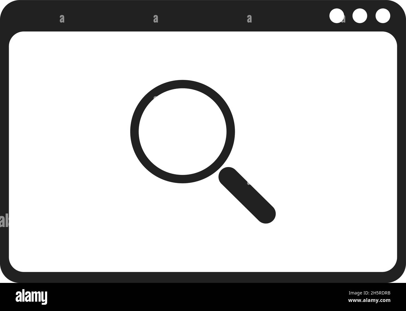 Icona di ricerca per il design della pagina wabsite. Vettore di linea. Informazioni sul sito Web. Icona del pulsante. Illustrazione Vettoriale