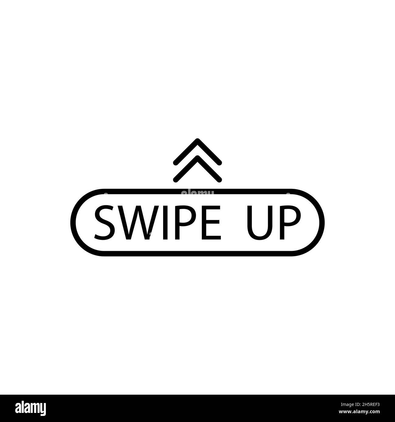 Scorri verso l'alto. Illustrazione vettoriale moderna. Banner digitale. Concetto sociale. Icona vettore isolato Illustrazione Vettoriale