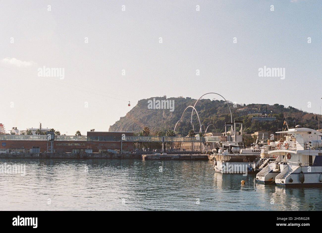 Vista su Port Vell Foto Stock
