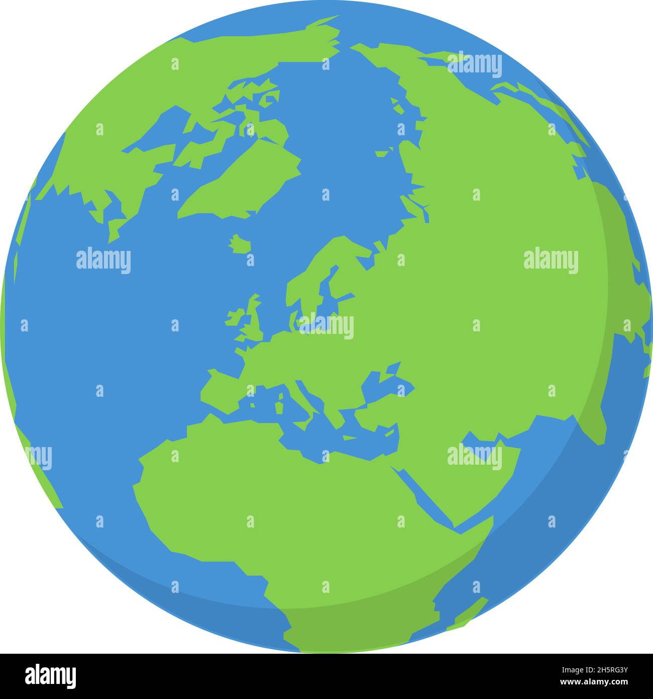 Terra in stile astratto. Elemento semplice illustrazione vettoriale piatta isolata. Illustrazione Vettoriale