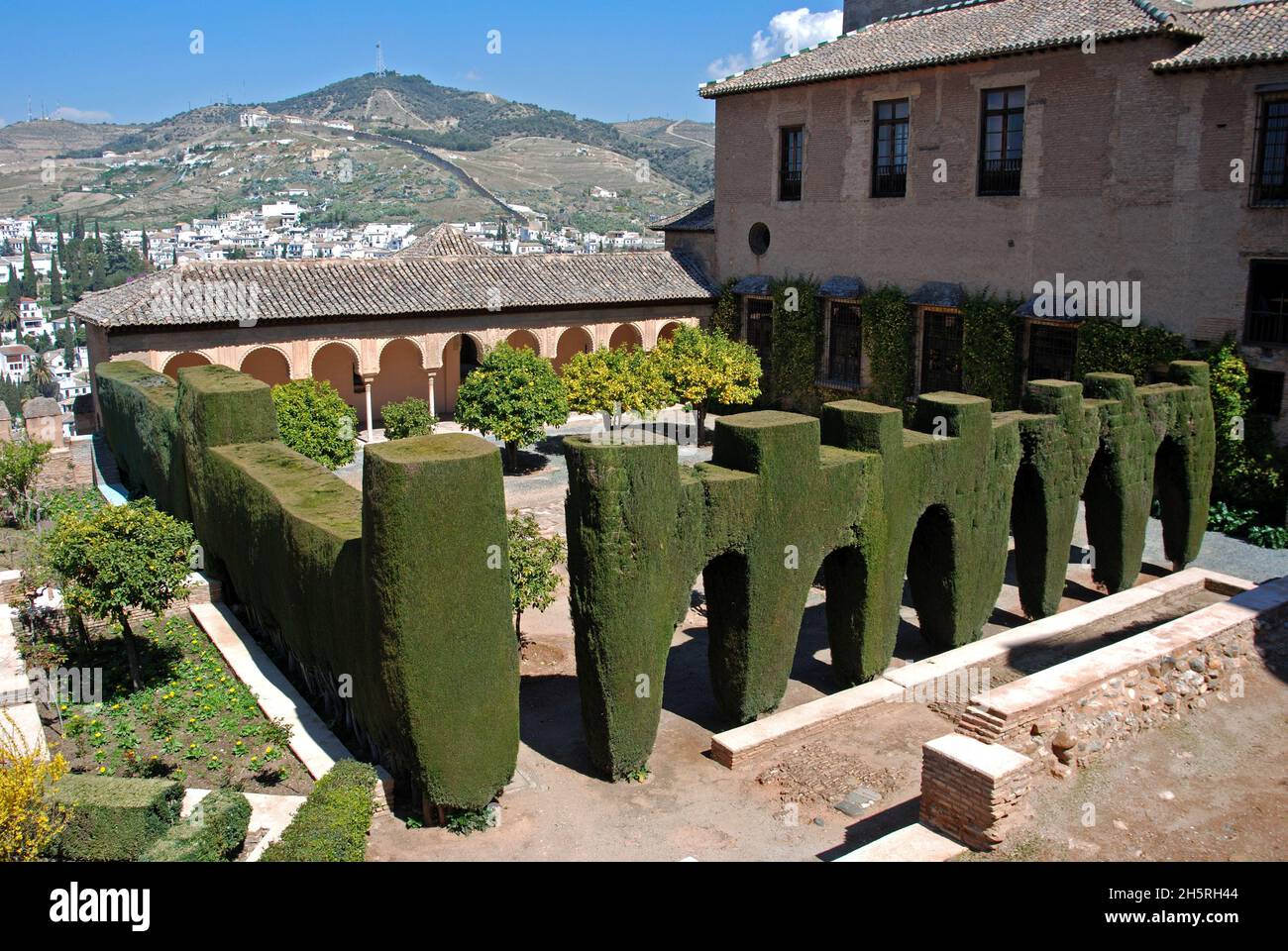 Patio de MACHUCA (2004) (Mexuar), Palazzo della Alhambra di Granada, provincia di Granada, Andalusia, Spagna, Europa occidentale. Foto Stock