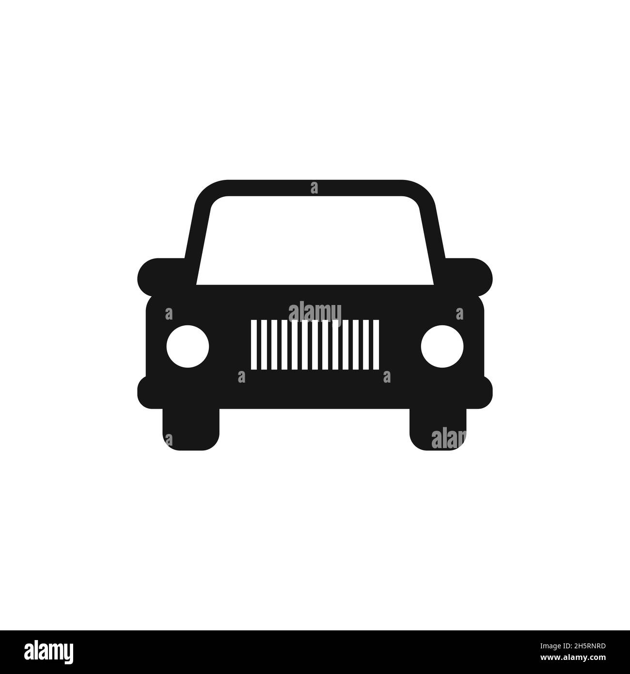 Simbolo di segno vettoriale isolato dell'icona dell'auto piatta. Concetto di trasporto Illustrazione Vettoriale