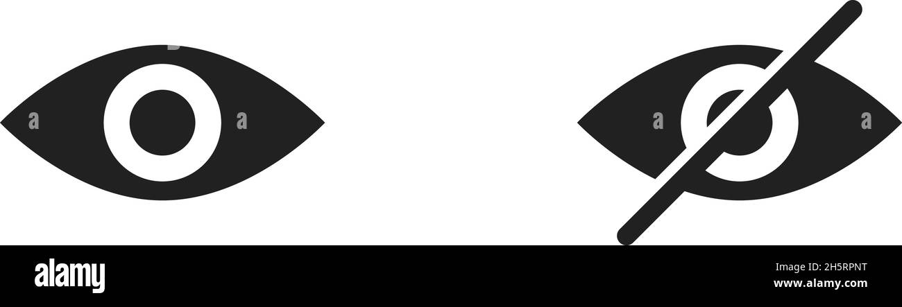 Icona occhio su sfondo bianco. Illustrazione vettoriale semplice isolata Illustrazione Vettoriale