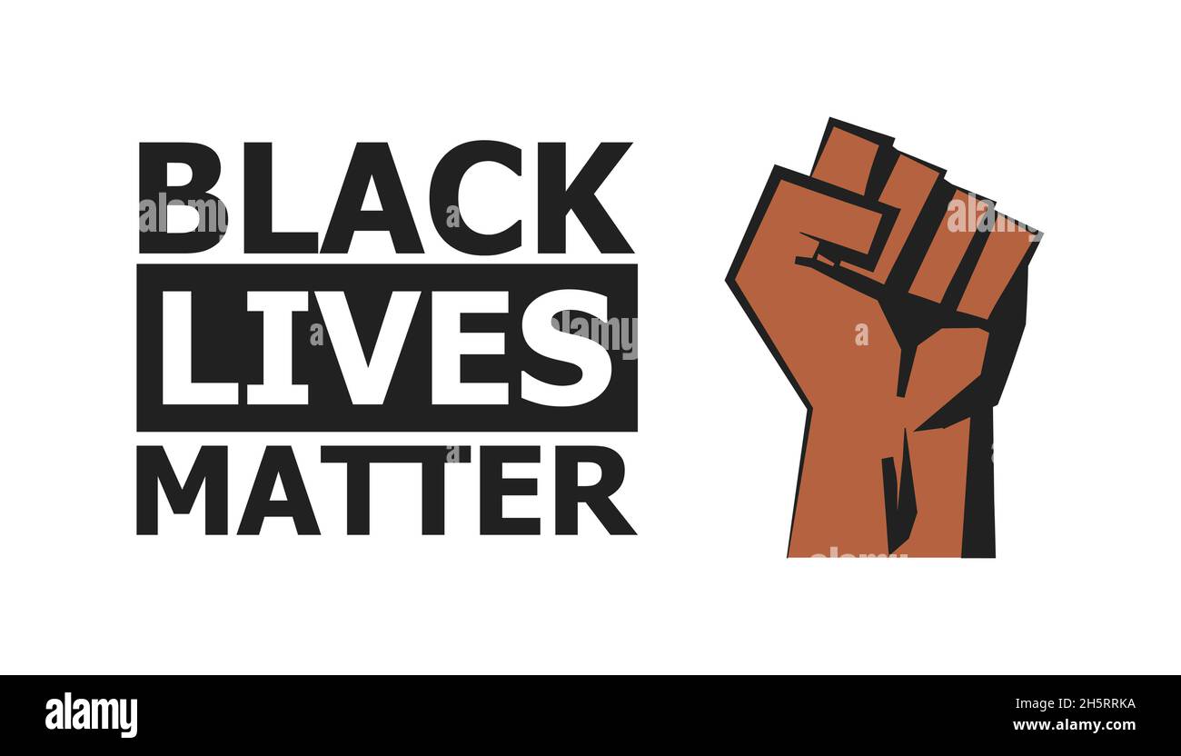 Poster di Black Lives Matter. Nessun concetto di razzismo in piano. Illustrazione vettoriale Illustrazione Vettoriale