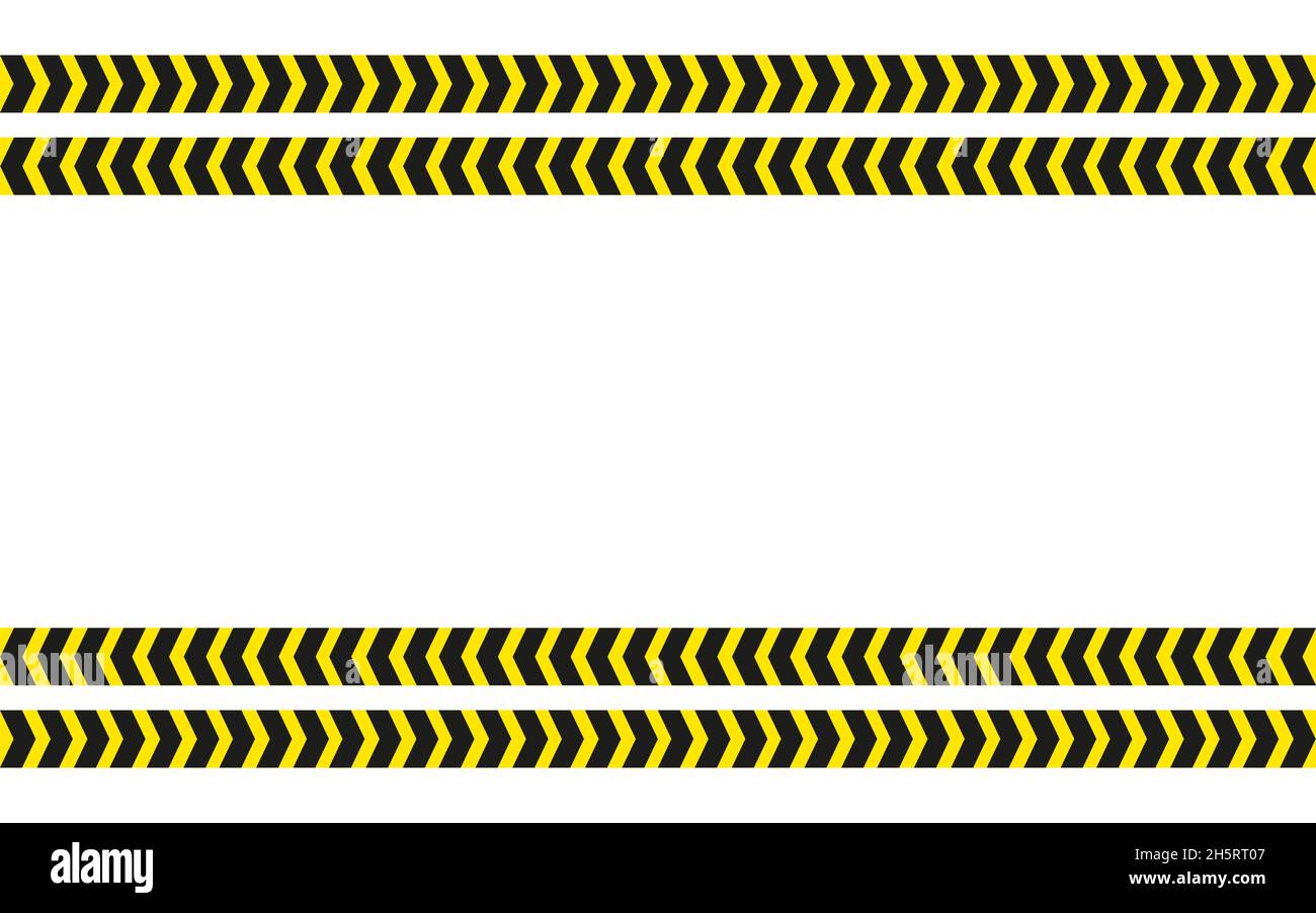Sfondo di pericolo su nastro giallo e nero. Illustrazione vettoriale dei  Seamles in piano Immagine e Vettoriale - Alamy