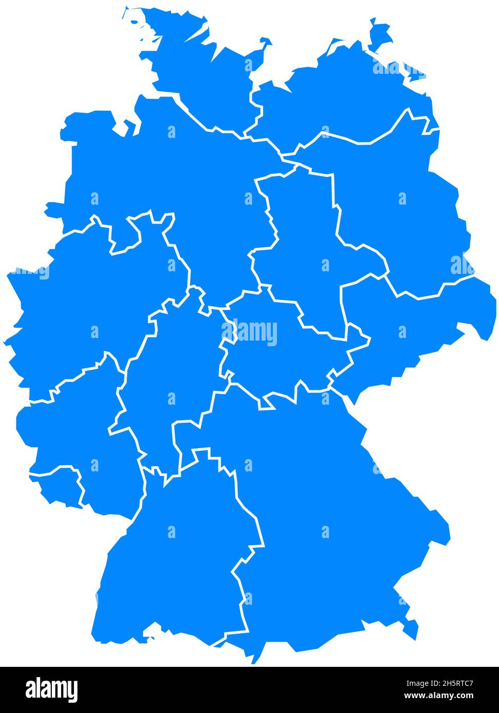 Icona del profilo della mappa della Germania. Illustrazione vettoriale geografica in stile piatto Illustrazione Vettoriale
