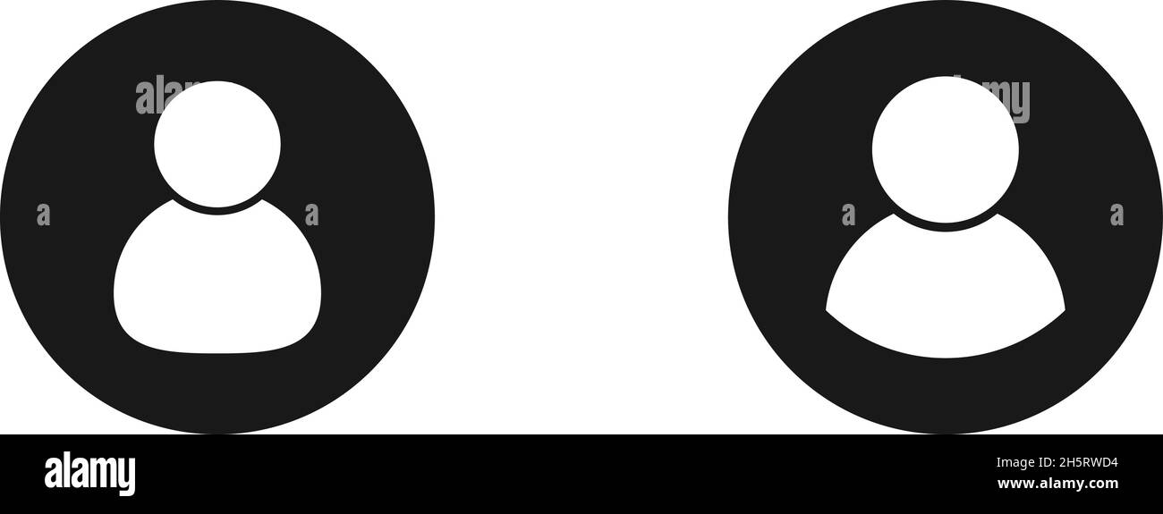 Icona utente, pulsante piatto per il business e il design delle app. Illustrazione della linea vettoriale Illustrazione Vettoriale