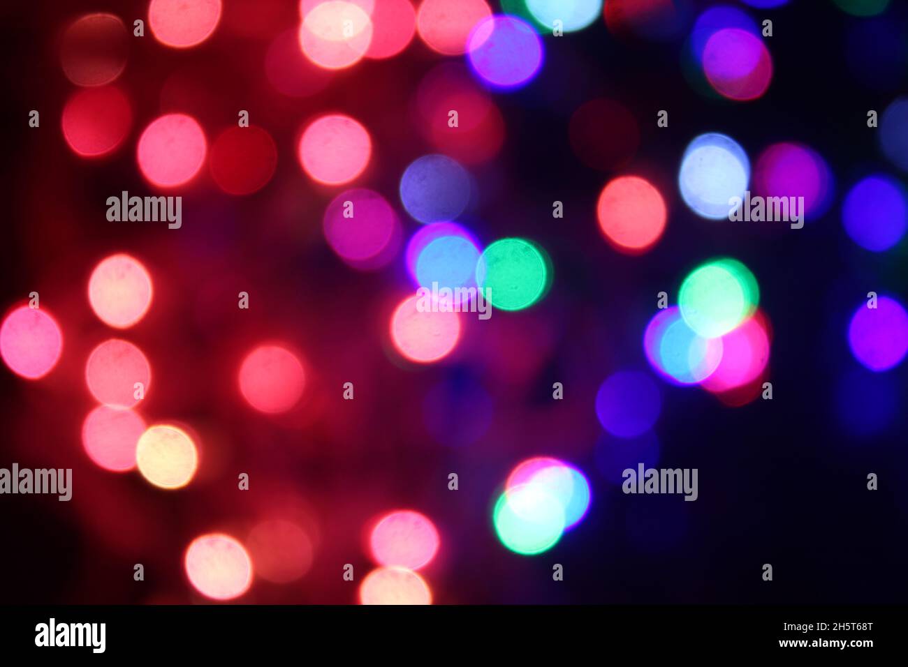 Sfondo astratto di luci LED con effetto bokeh Foto Stock