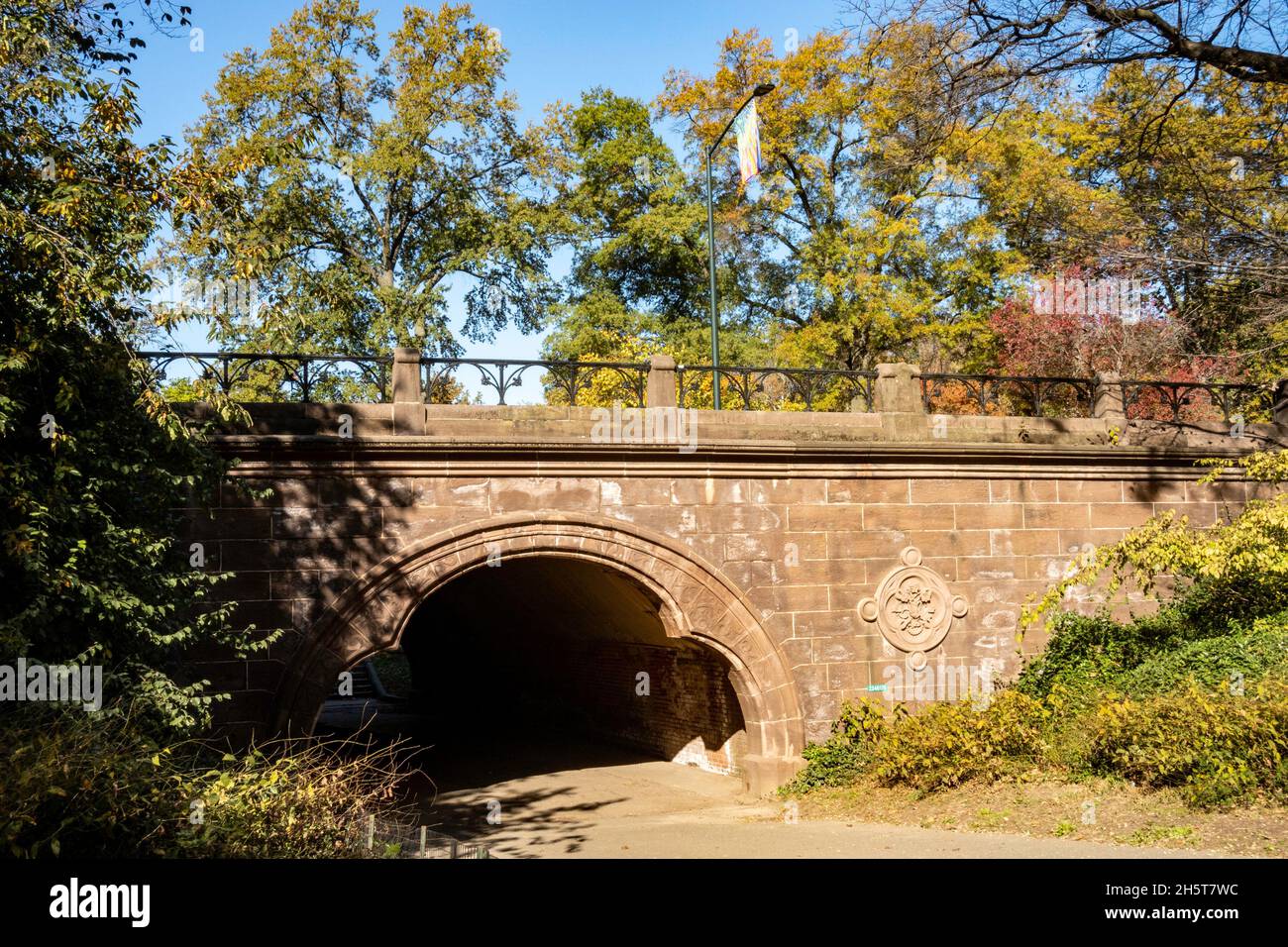 Trefoil Arch in Central Park, , New York City, USA Foto Stock