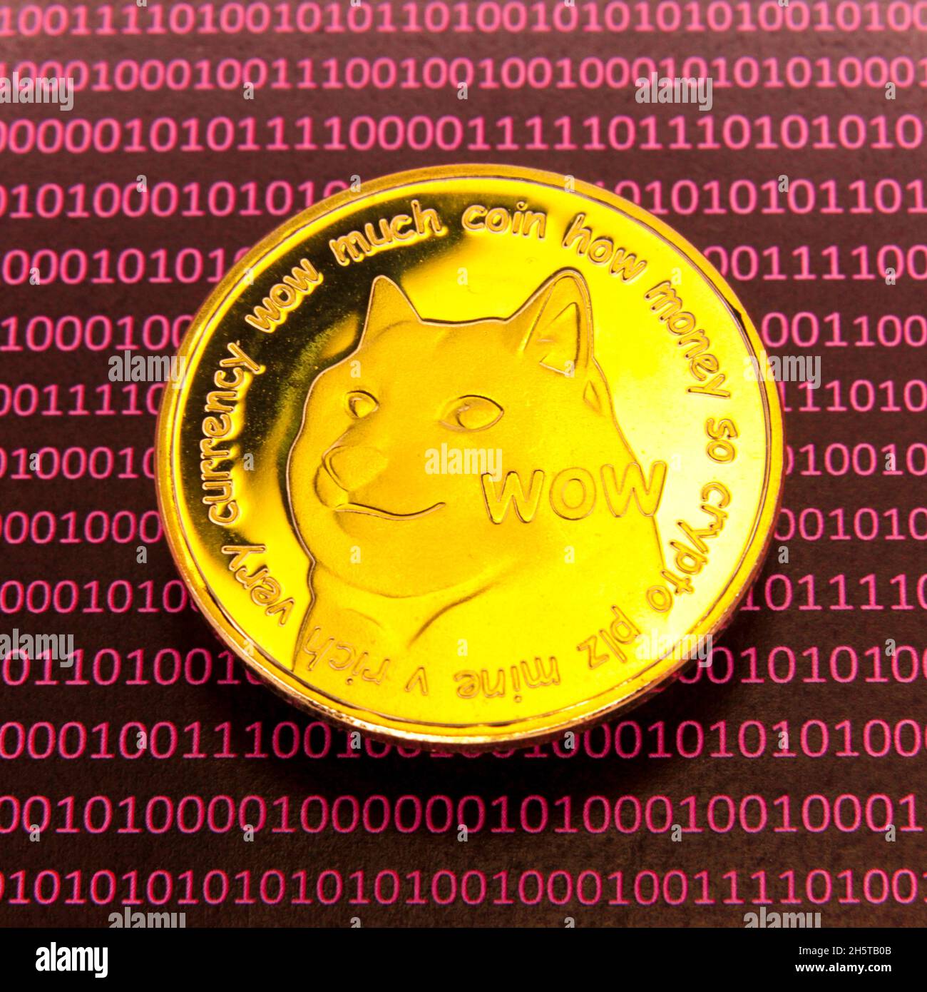 Dogecoin Doge moneta digitale cripto valuta Foto Stock