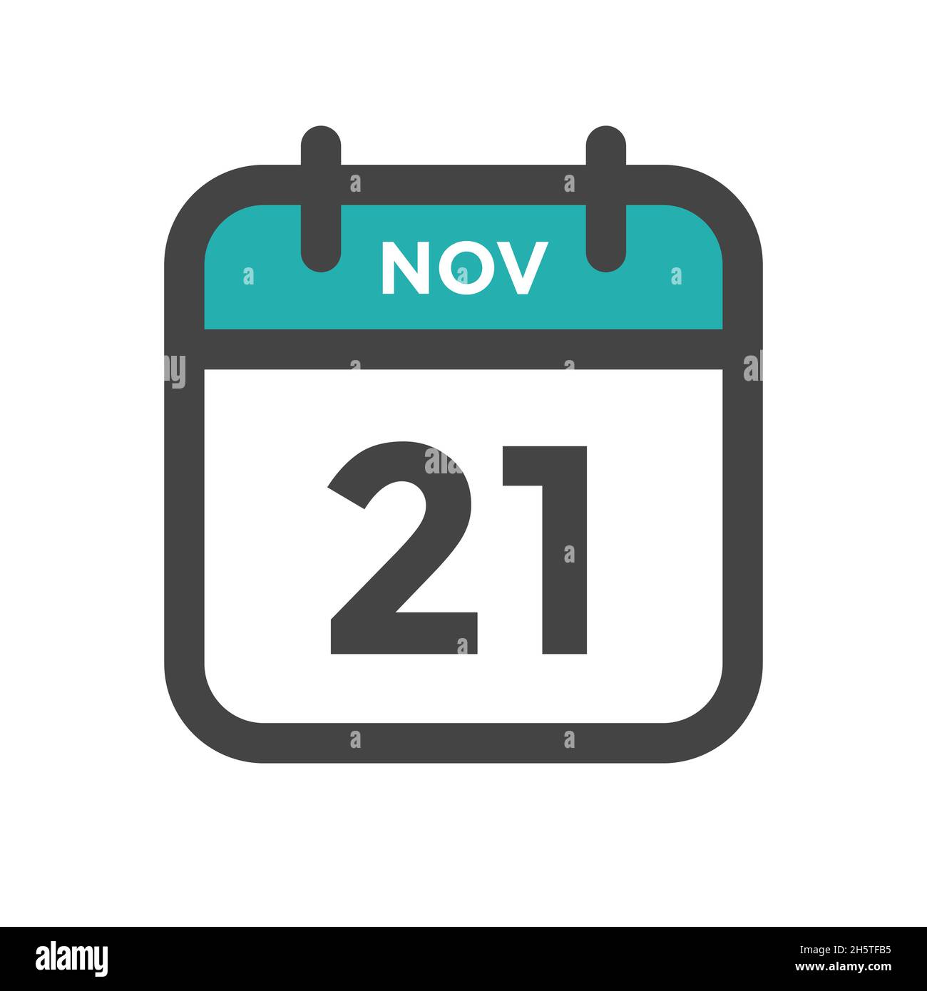 Novembre 21 giorno del calendario o data del calendario per la scadenza e l'appuntamento Illustrazione Vettoriale