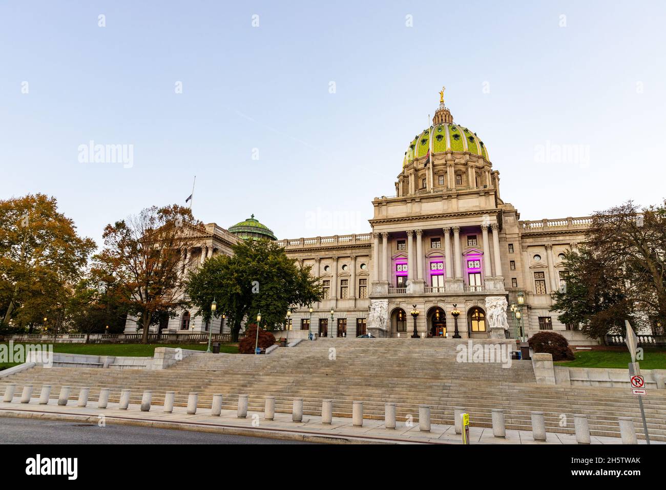 Harrisburg, Pennsylvania - 21 ottobre 2021: Edificio del Campidoglio della Pennsylvania Foto Stock